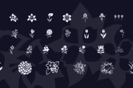 KR Blossoms 1 Font