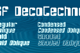 SF DecoTechno Font Family
