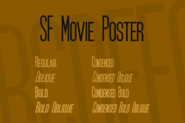 SF Movie Poster Font Family