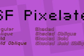 SF Pixelate Font Family