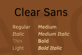 Clear Sans Font Family