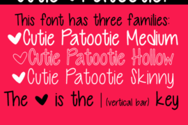 Cutie Patootie Font Family