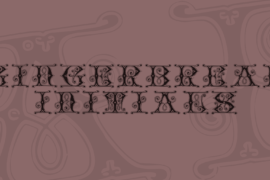 Gingerbread Initials Font