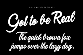 Got to be Real Personal Use Font