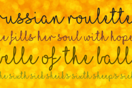 I Love Glitter Font
