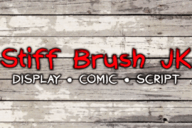 Stiff Brush JK Font