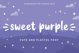 sweet purple Font