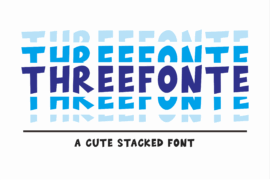THREEFONTE Font
