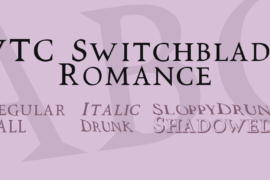 VTC Switchblade Romance Font Family