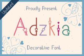 Adzkia 20 Font