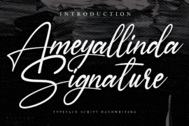 Ameyallinda Signatur Font