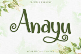 Anayu – Personal Use Font