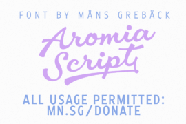 Aromia Script Font Family