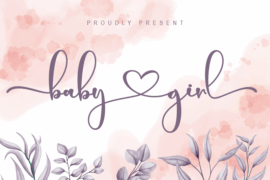 baby girl personal use Font