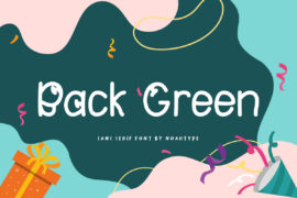 Back Green Demo Font