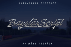 Baystar Script PERSONAL USE ONLY Font Family