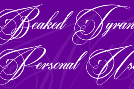 Beaked Tyrant Personal Use Font