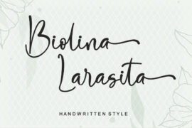 Biolina Larasita – Personal Use Font