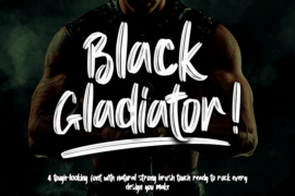Black Gladiator – Personal Use Font