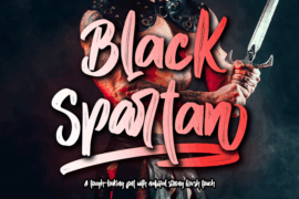 Black Spartan – personal use Font