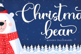 Christmas Bear – Personal Use Font