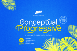 Conceptual Progressive Font