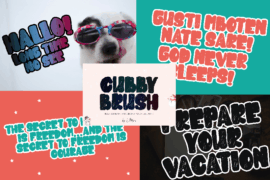 Cubby Brush Font