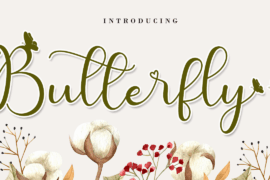 Cute Butterfly Font