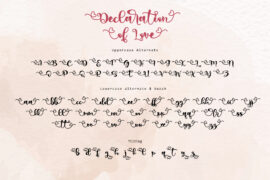Declaration of love – Personal Font