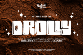 Drolly solid Font