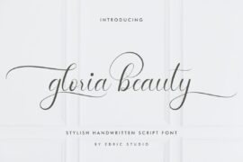 Gloria Beauty Demo Font