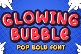 Glowing Bubble Font