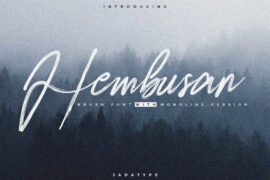 Hembusan Monoline Font