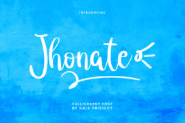 Jhonate Demo Font