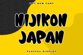 Nijikon japan – Personal use Font