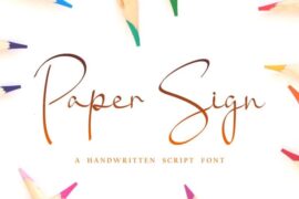 Paper Sign Font