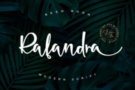 Rafandra – Personal Use Font