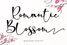 Romantic Blossom – personal use Font