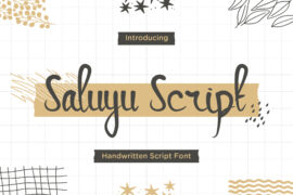 Saluyu Script Free Trial Font