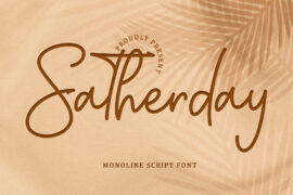 Satherday – Personal Use Font