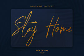 Stay Home Font