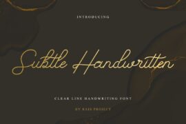Subtle Handwritten Font