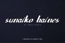 Sunaiko Haines Demo Font
