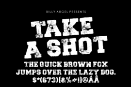TAKE A SHOT PERSONAL USE Font