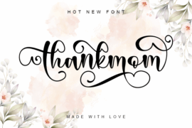Thankmom – personal use Font