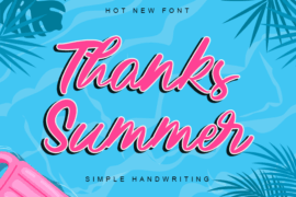 Thanks Summer – personal use Font