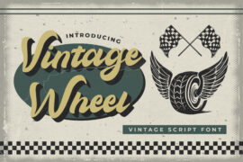 Vintage Wheel Free Trial Font