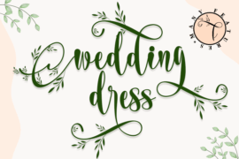 wedding dress – personal use Font
