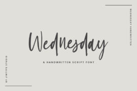 Wednesday Script Font