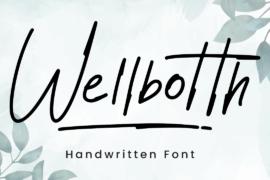 Wellbotth – Personal Use Font